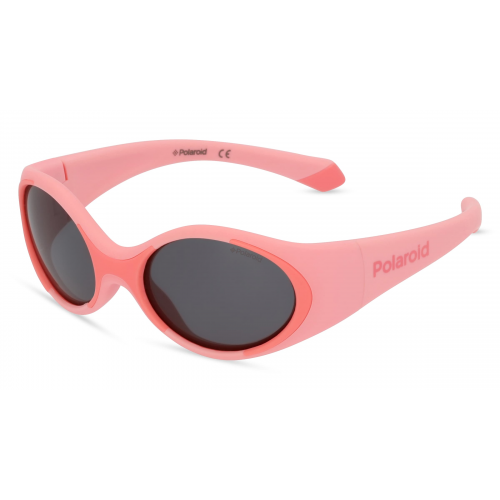 Polaroid PLD 8037/S Kinder-Sonnenbrille Vollrand Oval Kunststoff-Gestell, pink