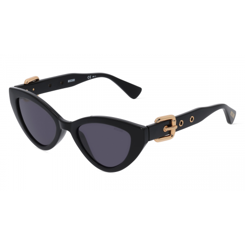 Moschino 142/S Damen-Sonnenbrille Vollrand Butterfly Kunststoff-Gestell, schwarz