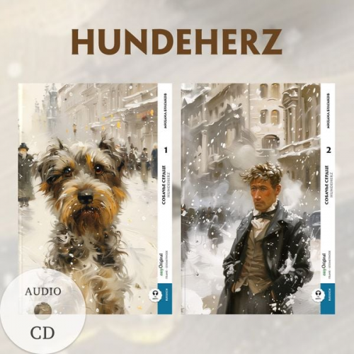 Michail Bulgakow - Sobatsch'je serdze / Hundeherz - 2 Teile (2 Bücher + Audio-CDs) - Frank-Lesemethode - Kommentierte zweisprachige Ausgabe Russisch-Deutsch