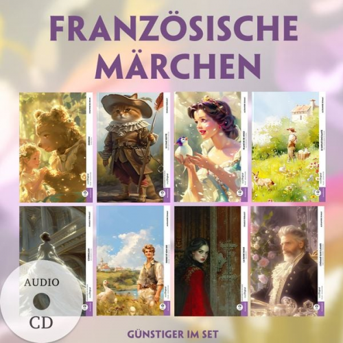 Alexandre Dumas Sophie de Ségur Charles Perrault - 8 Französische Märchen (8 Bücher + Audio-CDs) - Frank-Lesemethode - Kommentierte zweisprachige Ausgabe Französisch-Deutsch