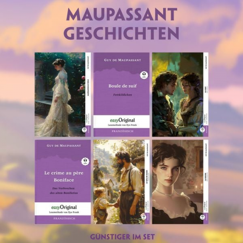 Guy de Maupassant - 6 Maupassant Geschichten (6 Bücher + Audio-Online)- Frank-Lesemethode - Kommentierte zweisprachige Ausgabe Französisch-Deutsch