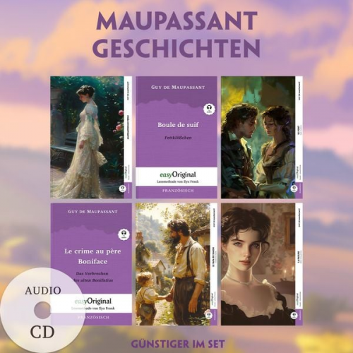 Guy de Maupassant - 6 Maupassant Geschichten (6 Bücher + Audio-CDs)- Frank-Lesemethode - Kommentierte zweisprachige Ausgabe Französisch-Deutsch