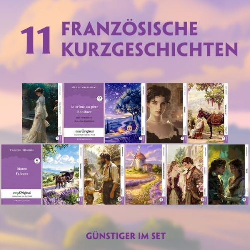 Guy de Maupassant Prosper Merimée Alphonse Daudet - 11 Französische Kurzgeschichten (11 Bücher + Audio-Online) - Frank-Lesemethode - Kommentierte zweisprachige Ausgabe Französisch-Deutsch