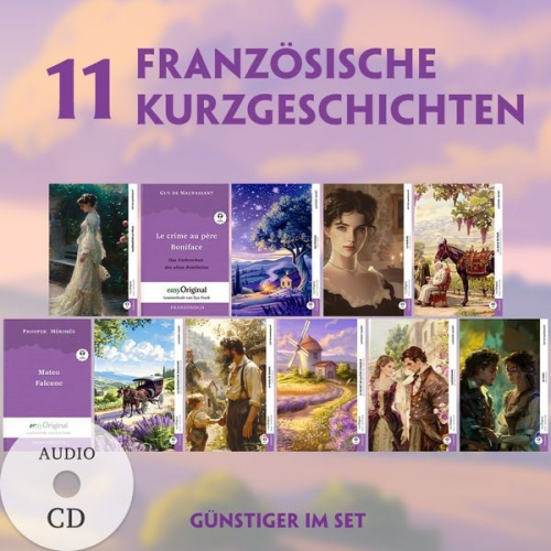 Guy de Maupassant Prosper Merimée Alphonse Daudet - 11 Französische Kurzgeschichten (11 Bücher + Audio-CDs) - Frank-Lesemethode - Kommentierte zweisprachige Ausgabe Französisch-Deutsch