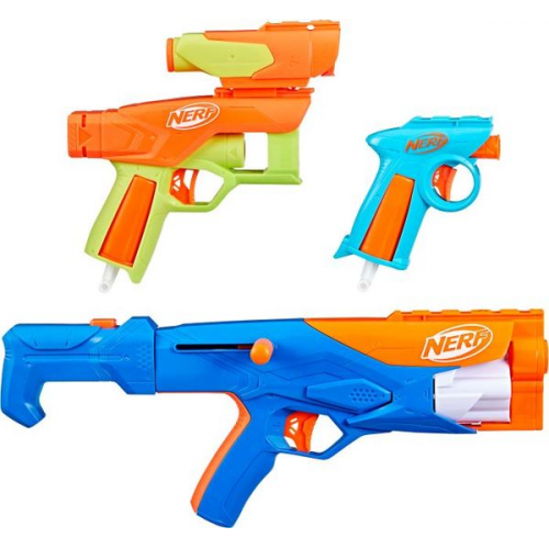 Hasbro F8633EU4 - Nerf N Series Gear Up Pack, High-Performance-Blaster-Set mit 3 Blaster und 18 Nerf N1 Darts