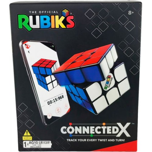 Rubik's Zauberwürfel ConnectedX, klassischer 3x3-Würfel mit Bluetooth-Funktion, Knobelaufgabe, herausforderndes Denkspiel, ab 8 Jahren