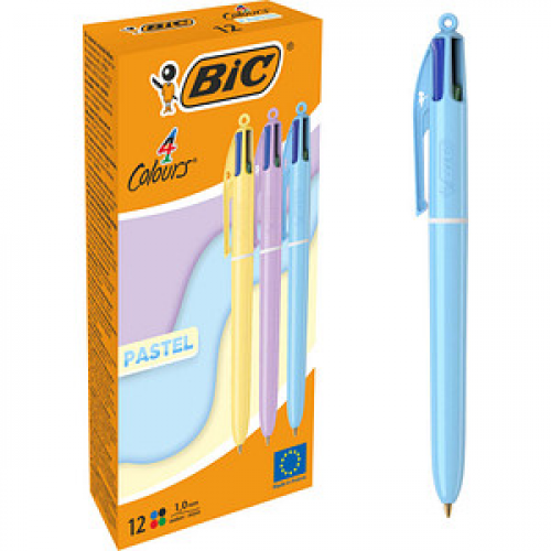 BIC 4-Farben-Kugelschreiber PASTEL  Schreibfarbe farbsortiert, 1 St.