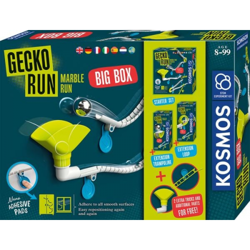 KOSMOS 617318 - Gecko Run Marble Run Big Box, Erweiterbare Kugelbahn, Murmelbahn