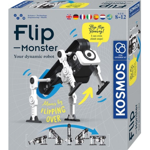 KOSMOS 617394 - Flip-Monster INT, Dybanuc-Bot, Roboter-Bausatz, STEM-Experimentierkasten