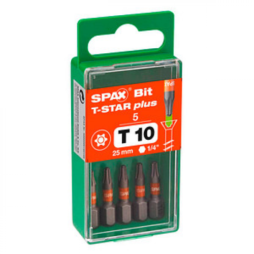 5 SPAX® T10 T-STAR Plus Bits, 5 St.