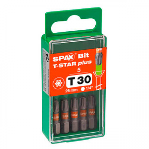 5 SPAX® T30 T-STAR  Plus Bits, 5 St.