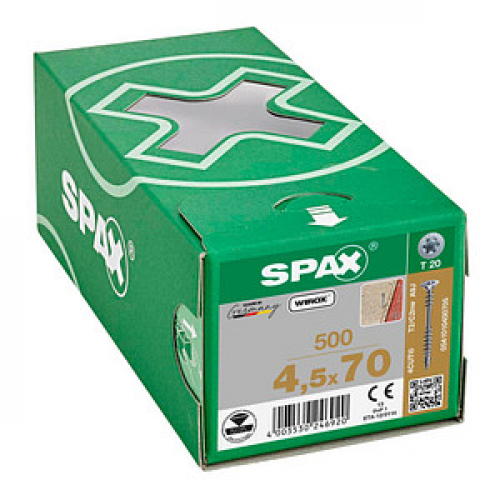 SPAX® Verlegeschrauben T20 Senkkopf WIROX 4,5 mm x 70 mm, 500 St.