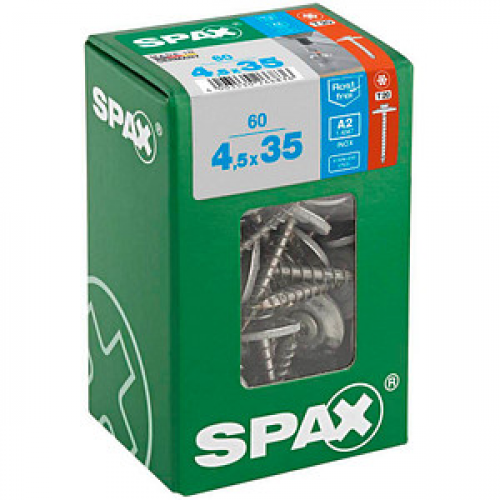 SPAX® Spenglerschrauben T20 Linsensenkkopf A2 8 mm x 35 mm, 60 St.