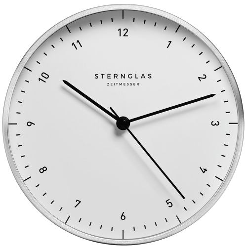 Sternglas S14-001 Wanduhr Zirkel Weiß Leisegang