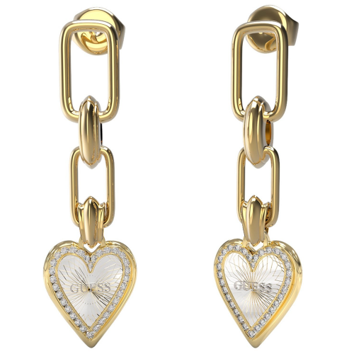 Guess JUBE03236JWYGRHT Damen-Ohrringe Goldfarben Love Me Tender