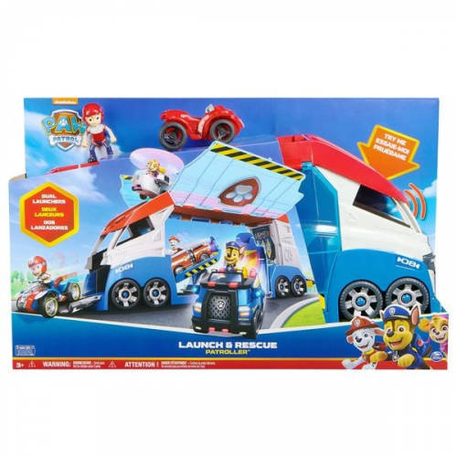 PAW Patrol – Launch'n Rescue PAW Patroller Teamfahrzeug mit neuen Funktionen, inkl. Ryder-Figur und 1 Basis-Fahrzeug