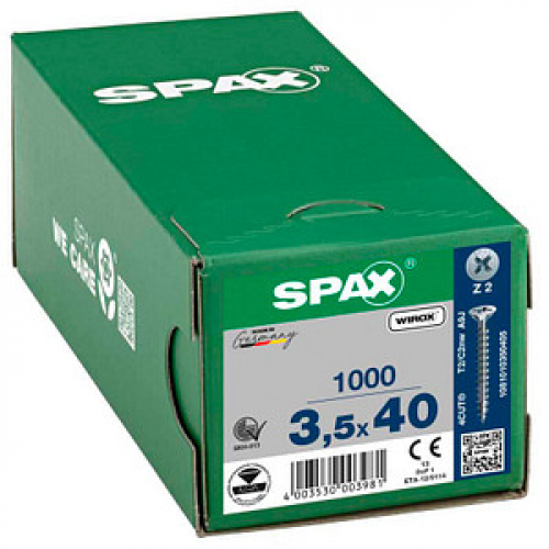 SPAX® Universalschrauben Z2 Senkkopf WIROX 3,5 mm x 40 mm, 1000 St.