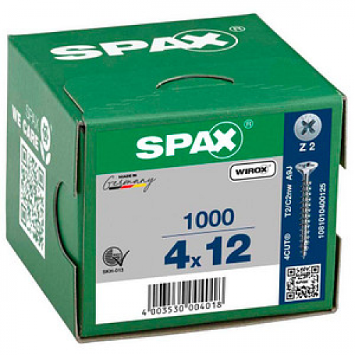 SPAX® Universalschrauben Z2 Senkkopf WIROX 4 mm x 12 mm, 1000 St.