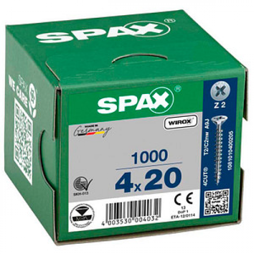 SPAX® Universalschrauben Z2 Senkkopf WIROX 4 mm x 20 mm, 1000 St.