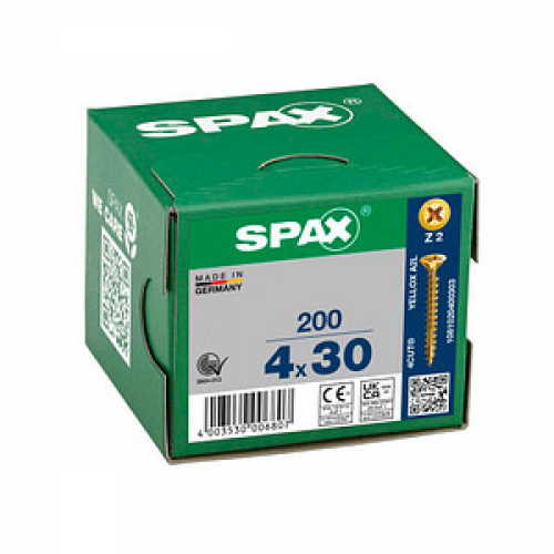 SPAX® Universalschrauben Z2 Senkkopf YELLOX 4 mm x 30 mm, 200 St.