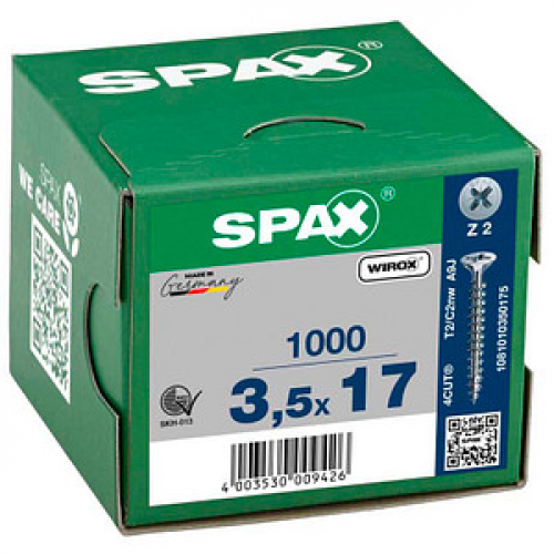 SPAX® Universalschrauben Z2 Senkkopf WIROX 3,5 mm x 17 mm, 1000 St.