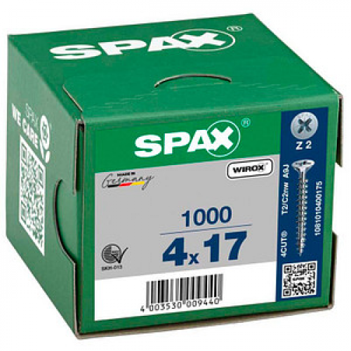 SPAX® Universalschrauben Z2 Senkkopf WIROX 4 mm x 17 mm, 1000 St.