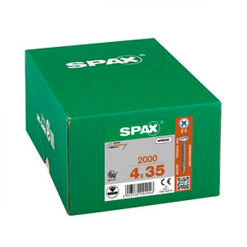 SPAX® Universalschrauben Z2 Rückwandkopf WIROX 4 mm x 35 mm, 2000 St.