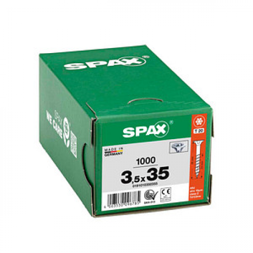 SPAX® Universalschrauben T20 Senkkopf WIROX 3,5 mm x 35 mm, 1000 St.