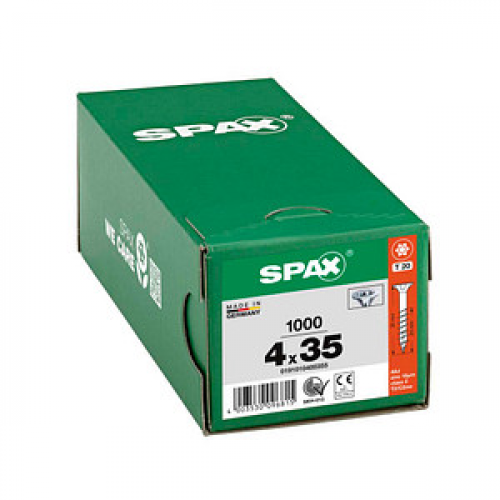 SPAX® Universalschrauben T20 Senkkopf WIROX 4 mm x 35 mm, 1000 St.