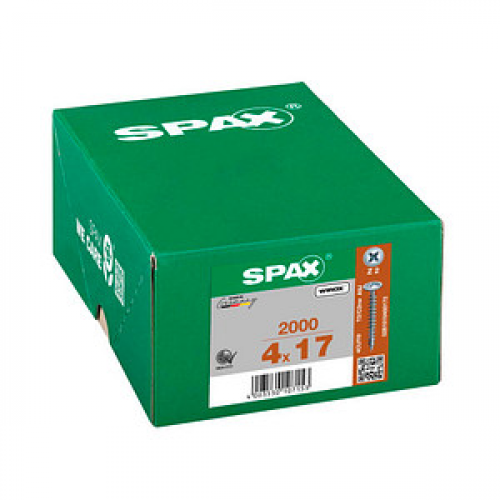 SPAX® Universalschrauben Z2 Rückwandkopf WIROX 4 mm x 17 mm, 2000 St.