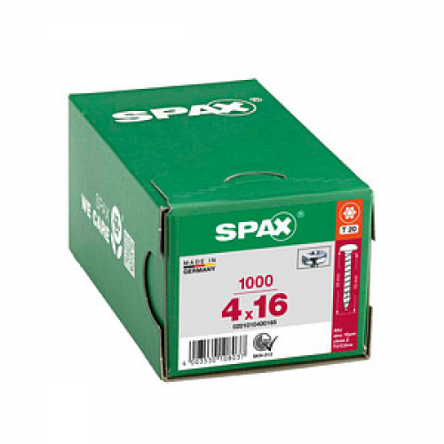 SPAX® Universalschrauben T20 Halbrundkopf WIROX 4 mm x 16 mm, 1000 St.