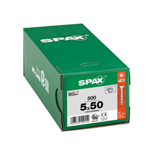 SPAX® Universalschrauben T20 Senkkopf WIROX 5 mm x 50 mm, 500 St.