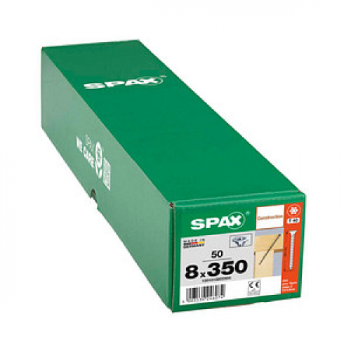 SPAX® Holzbauschrauben T40 Senkkopf WIROX 8 mm x 350 mm, 50 St.