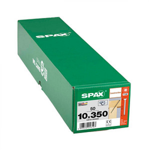 SPAX® Holzbauschrauben T50 Senkkopf WIROX 10 mm x 350 mm, 50 St.