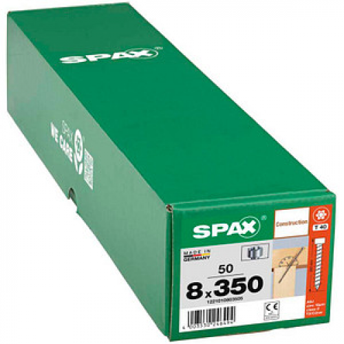 SPAX® Holzbauschrauben T40 Zylinderkopf WIROX 8 mm x 350 mm, 50 St.