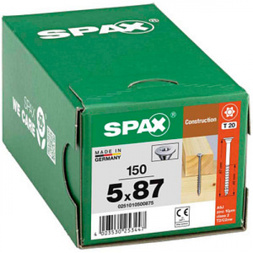 SPAX® Universalschrauben T20 Tellerkopf WIROX 5 mm x 87 mm, 150 St.