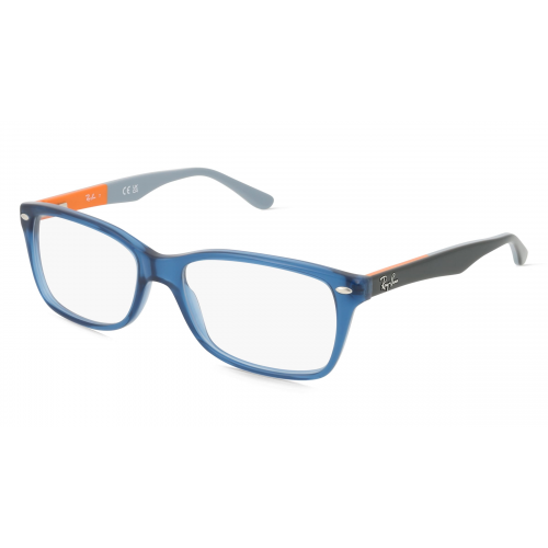 Ray-Ban RX5228 Damen-Brille inkl. Gläser Vollrand Rechteckig Acetat-Gestell 50mm/17mm/140mm, blau