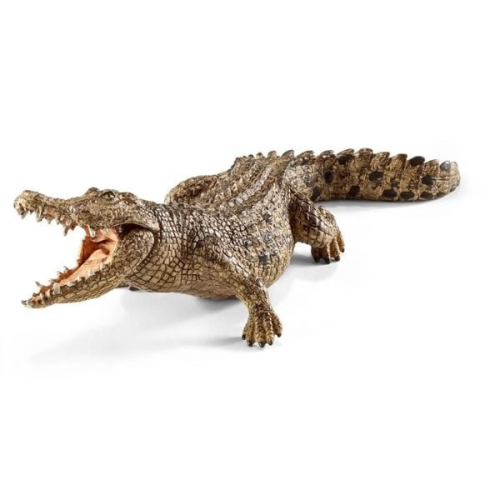 Schleich 14736 - Wild Life, Krokodil, Leistenkrokodil, Tierfigur, Länge: 18 cm