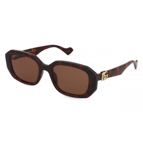 Gucci GG1535S Damen-Sonnenbrille Vollrand Eckig Acetat-Gestell, braun