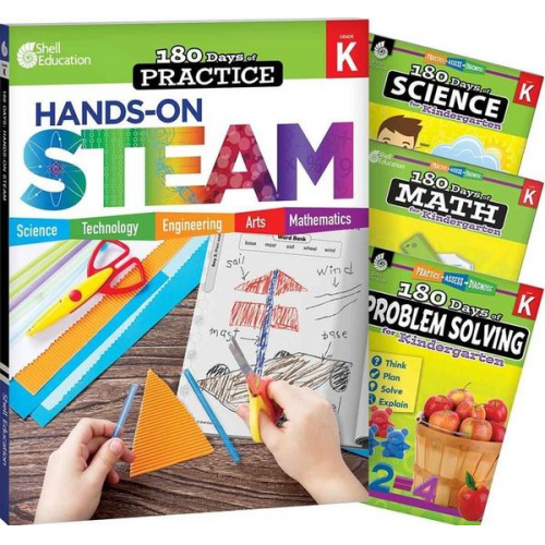 Chandra Prough Lauren Homayoun Jodene Smith Jessica Hathaway - 180 Days(tm) Steam, Science, Math, & Problem Solving Grade K: 4-Book Set