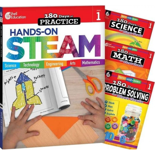 Kristi Sturgeon Lauren Homayoun Jodene Smith Kristy Stark - 180 Days(tm) Steam, Science, Math, & Problem Solving Grade 1: 4-Book Set