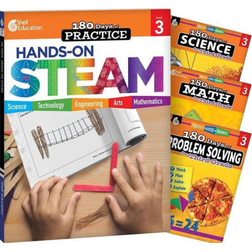 Kristin Kemp Melissa Iwinski Jodene Smith - 180 Days(tm) Steam, Science, Math, & Problem Solving Grade 3: 4-Book Set