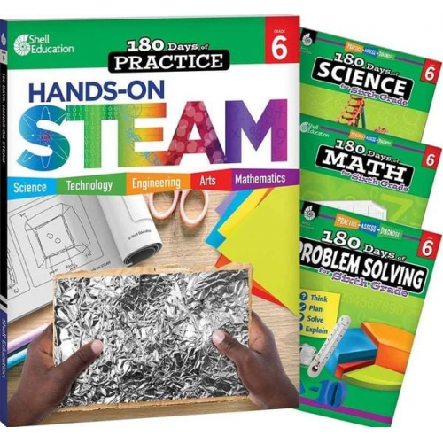 Nancy Balter Bebra Bayne Jodene Smith Stacy Monsman - 180 Days(tm) Steam, Science, Math, & Problem Solving Grade 6: 4-Book Set