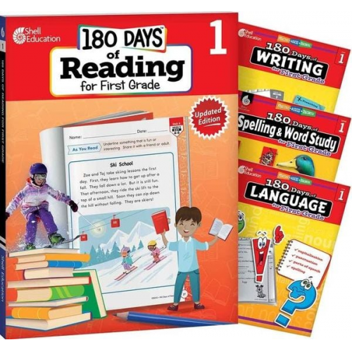 Stephanie Kraus Jodene Smith Shireen Pesez Rhoades Christine Dugan - 180 Days(tm) Reading 2nd Ed, Writing, Spelling, & Language Grade 1: 4-Book Set