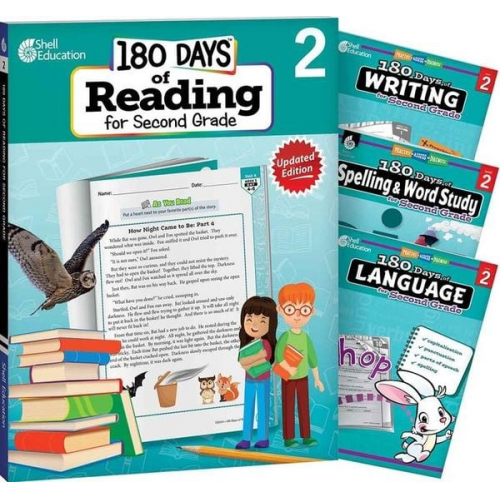 Kristi Sturgeon Brenda van Dixhorn Shireen Pesez Rhoades Christine Dugan - 180 Days(tm) Reading 2nd Ed, Writing, Spelling, & Language Grade 2: 4-Book Set