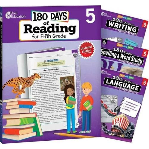 Kathy Kopp Torrey Maloof Shireen Pesez Rhoades Suzanne I. Barchers - 180 Days(tm) Reading 2nd Ed, Writing, Spelling, & Language Grade 5: 4-Book Set