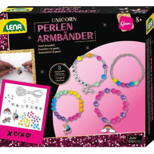 Lena - Perlen Armbänder Unicorn, Faltschachtel