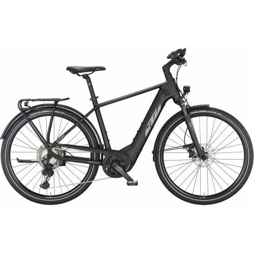 KTM POWER SPORT 11 PLUS (750 Wh), 11 Gang Kettenschaltung, Herrenfahrrad, Diamant, Modell 2024, 28 Zoll 60 cm black matt (grey+orange)