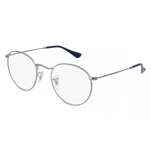 Ray-Ban RX3447V Unisex-Brille inkl. Gläser Vollrand Panto Metall-Gestell 47mm/21mm/140mm, grau