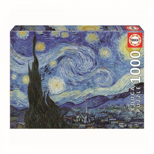 Carletto 9219263 - Educa, Vincent Van Gogh, Sternennacht, Puzzle, 1000 Teile